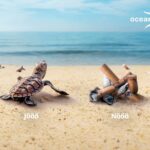 Zigaretten Abfall am Strand Schildkröte, OceanCare